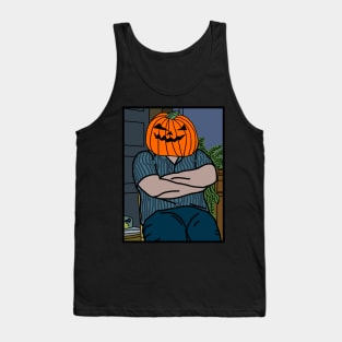 Halloween Horror Irish Uncle Memes Pumpkin Head Tank Top